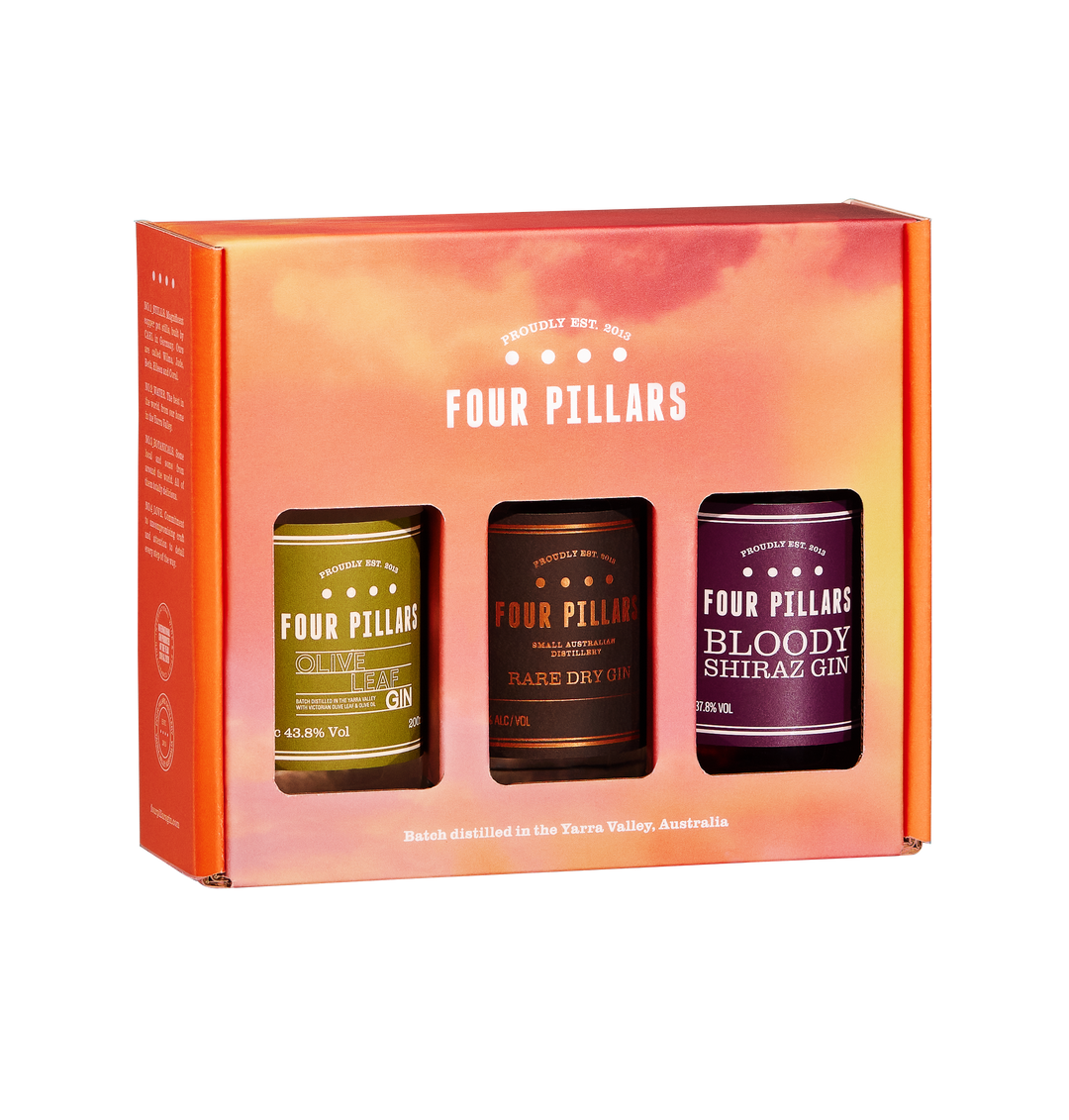 Four Pillars Gift Pack RDG, BSG, OLG Gin 3 x 200ml 41.13%