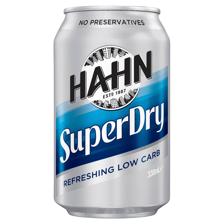 Hahn Super Dry Cans